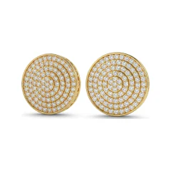 1.11 CTTW Lab Grown Diamond Round Pave Cluster Stud Earrings thumbnail 1