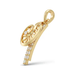 0.29 CTTW Diamond Nautilus Spiral Pendant | Sculpted Necklace in 10K Yellow Gold thumbnail 2