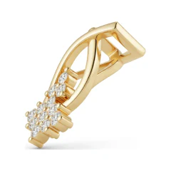 0.15 CTTW Diamond Cluster Kite Pendant with Crossover Bail in 10K Yellow Gold thumbnail 2