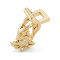 0.15 CTTW Diamond Cluster Kite Pendant with Crossover Bail in 10K Yellow Gold thumbnail 3