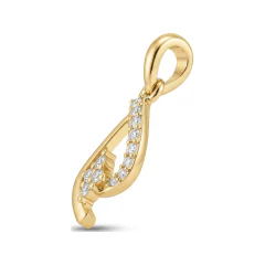 0.1 CTTW Diamond Infinity Twist Pendant with Cluster Center in 10K Yellow Gold thumbnail 2