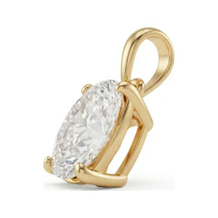 9.94 CTTW Cushion Colored Stone Solitaire Pendant in 14K Yellow Gold thumbnail 2