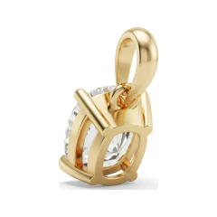 9.94 CTTW Cushion Colored Stone Solitaire Pendant in 14K Yellow Gold thumbnail 3