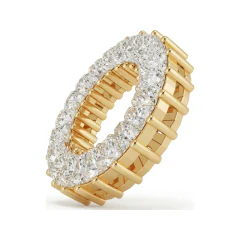 2.37 CTTW Baguette Diamond Eternity Circle Pendant in 10K Yellow Gold thumbnail 2