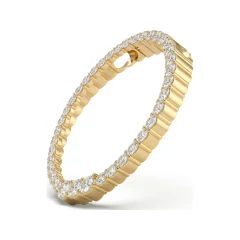 0.96 CTTW Diamond Eternity Circle Pendant in 10K Yellow Gold thumbnail 2