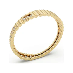 0.96 CTTW Diamond Eternity Circle Pendant in 10K Yellow Gold thumbnail 3