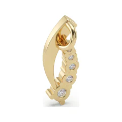 0.42 CTTW Graduated Journey Diamond Pendant in 10K Yellow Gold thumbnail 3