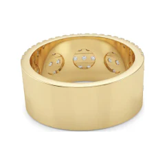 1.97 CTTW Multi-Row Pave Wide Wedding Band in 10K Yellow Gold thumbnail 3