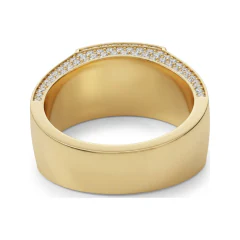 3.87 CTTW Mens Pave Cocktail Statement Ring in 10K Yellow Gold thumbnail 3