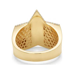 2.44 CTTW Mens Star Initial Signet Ring in 10K Yellow Gold thumbnail 3