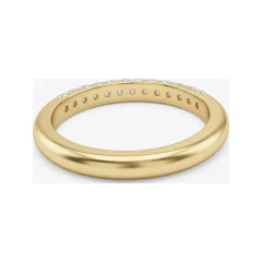 0.57 CTTW Classic Pave Half Eternity Wedding Band in 10K Yellow Gold thumbnail 3