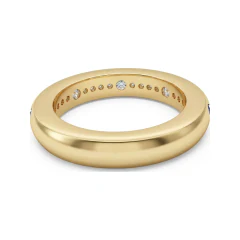 0.8 CTTW Channel-Set Round Half Eternity Wedding Band in 10K Yellow Gold thumbnail 3