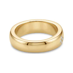 1.11 CTTW Milgrain Dome Pave Wedding Band | Multi-Row Ring in 10K Yellow Gold thumbnail 3