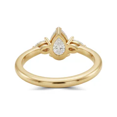 1.53 CTTW Pear-Cut Three-Stone Lab Grown Diamond Engagement Ring thumbnail 3