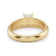 0.81 CTTW Vintage Filigree Floral Halo Ring with Pear Diamonds in 10K Yellow Gold thumbnail 3