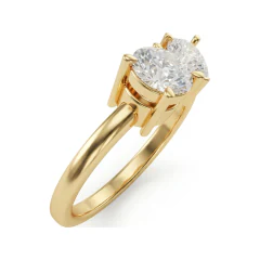 1.2 CTTW Toi et Moi Round & Pear Two-Stone Engagement Ring in 10K Yellow Gold thumbnail 2