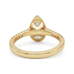 2.18 CTTW Pear-Cut Solitaire Engagement Ring in 10K Yellow Gold thumbnail 3