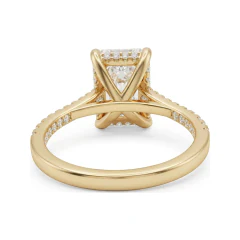 4.99 CTTW Emerald-Cut Solitaire Ring | Classic Prong-Set Diamond in 10K Yellow Gold thumbnail 3