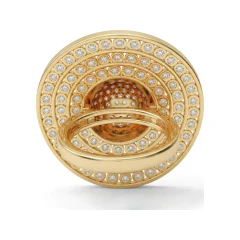 4.37 CTTW Bombe Dome Cocktail Ring with Pave & Channel Diamonds in 10K Yellow Gold thumbnail 3