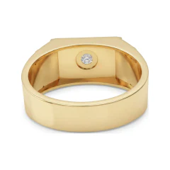 0.52 CTTW Mens Wide Filigree Diamond Band in 10K Yellow Gold thumbnail 3