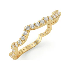 0.5 CTTW Princess Infinity Halo Ring | Pave Diamond Engagement Ring in 10K Yellow Gold thumbnail 2