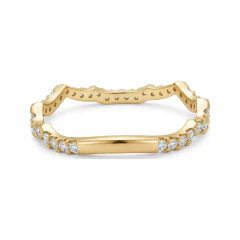 0.5 CTTW Princess Infinity Halo Ring | Pave Diamond Engagement Ring in 10K Yellow Gold thumbnail 3